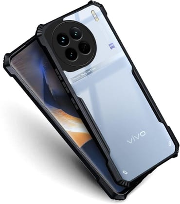 PLUGTECH Slim Shockproof Case | Matte Black Soft | Drop Protection | Precise Cutouts | Premium Mobile Cover for Vivo X90 5G