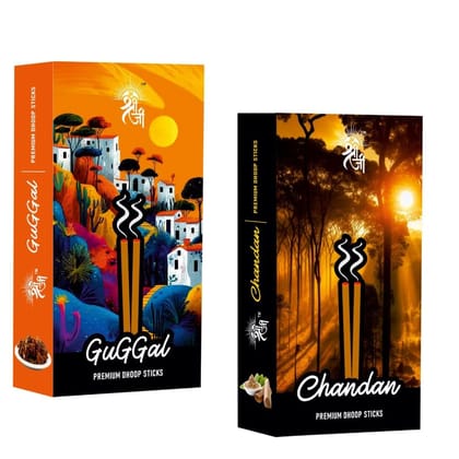 Shri Shriji Flam Guggal Dhoop Stick Combo � Aromatic Herbal Incense for Peaceful Ambience � Long-Lasting Fragrance for Pooja, Meditation, Relaxation & Home Use