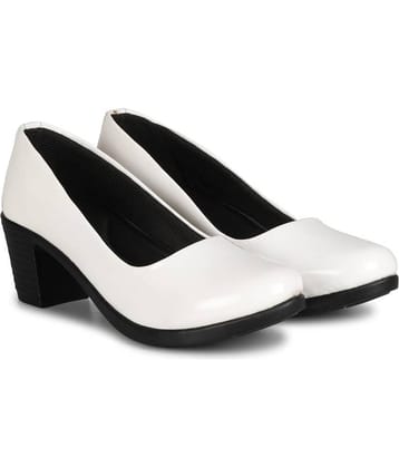 Saheb - White Women's Pumps Heels