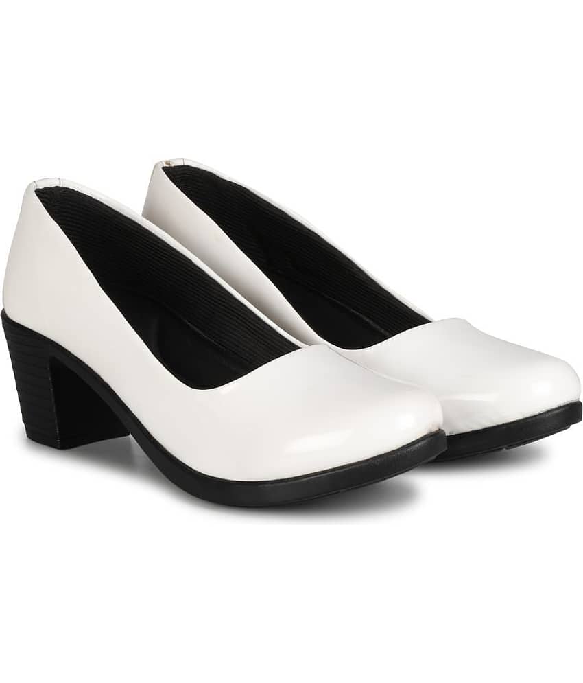 Saheb - White Women's Pumps Heels