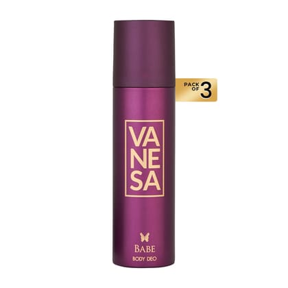 Vanesa Pack of 3 Babe Body Deodorant - 150ml Each Vanesa Pack of 3 Babe Body Deodorant - 150ml Each
