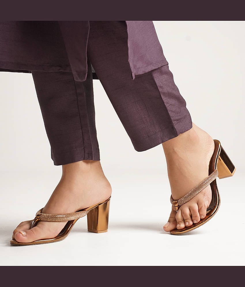 JM Looks Brown Women's Sandal Heels