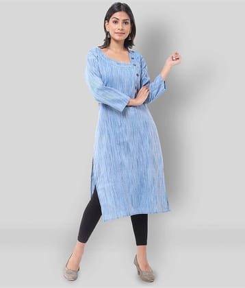 DESHBANDHU DBK - Blue Cotton Women's Straight Kurti