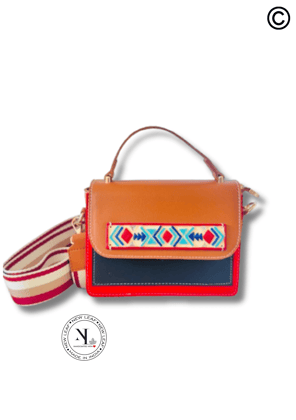 The Rustic Chic Mini Colour Block Handcrafted Hand Bag/Sling The Rustic Chic Mini Colour Block Handcrafted Hand Bag/Sling