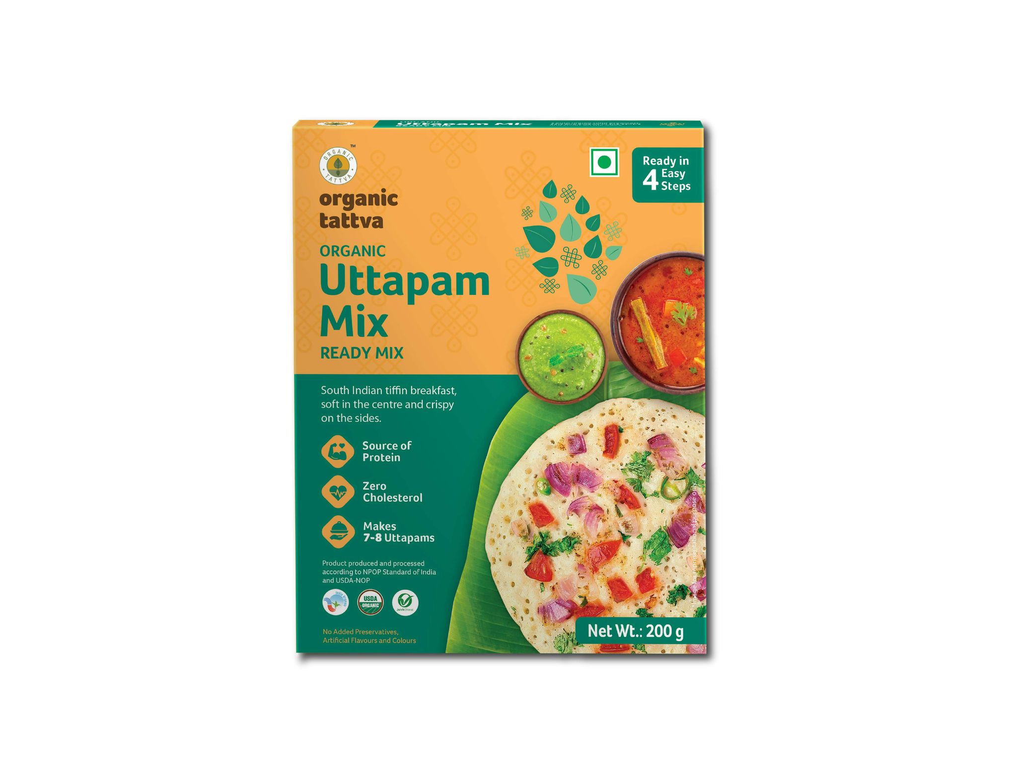 Organic Uttapam Ready Mix 200g