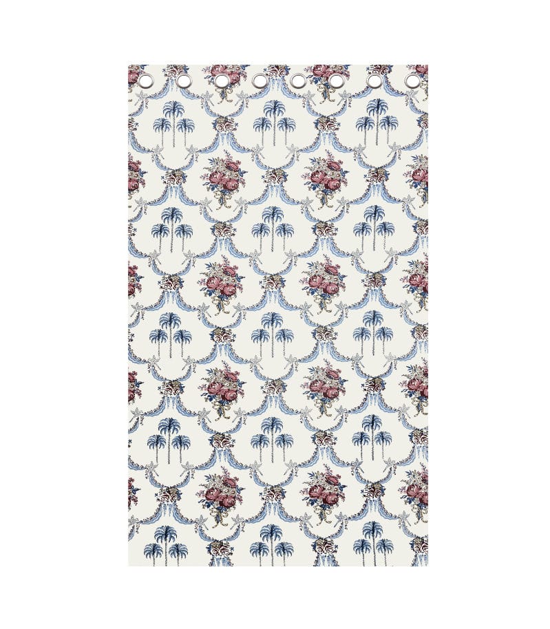 Timeless Blue Pottery Curtains  Urban Jaipur Hand Block Prints( 7 Feet )