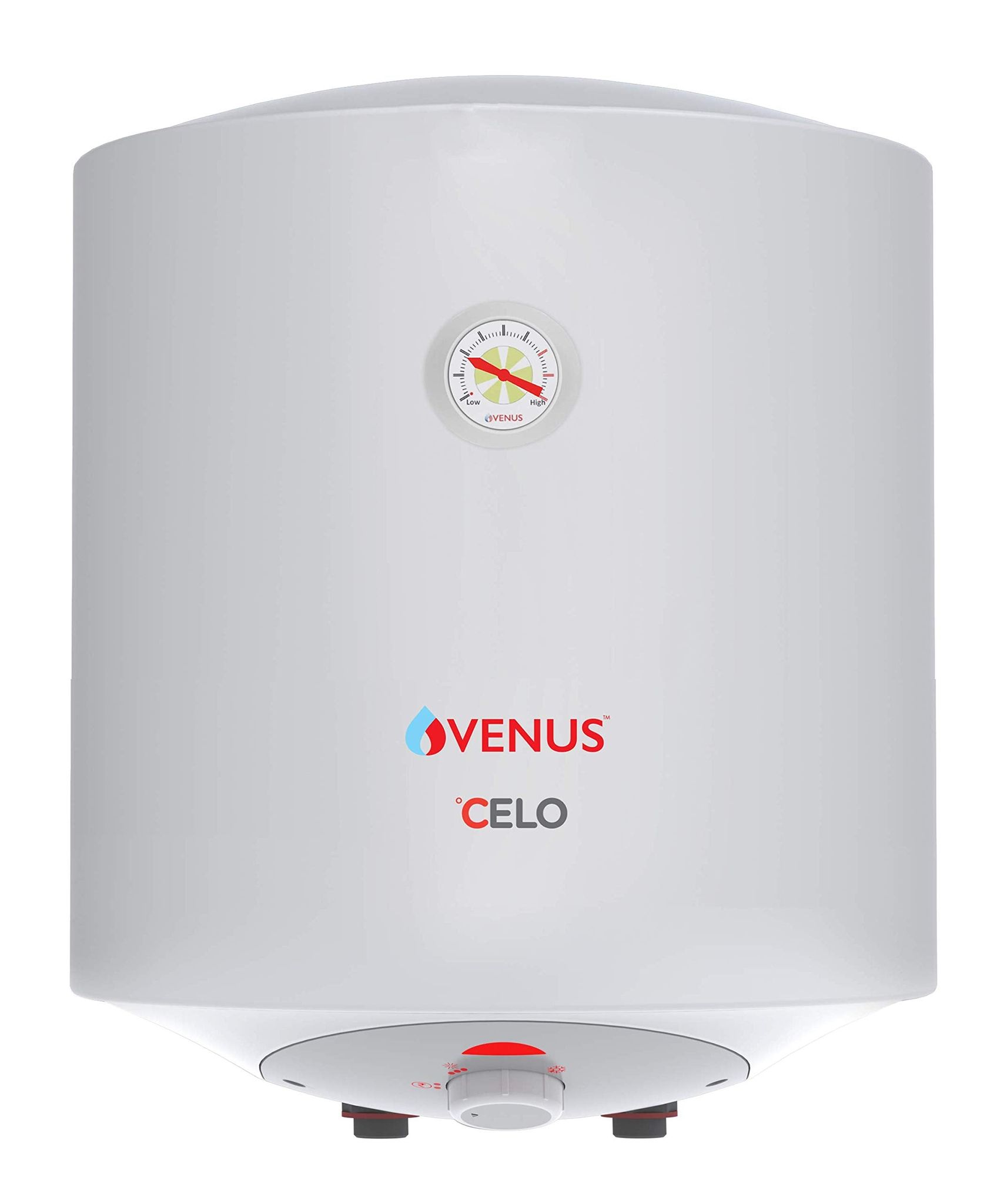 Venus Celo 10CV 10-Litre Storage Water Heater | BEE Star Rating - 5 Stars | Porecelain Enamel Glasslined Tank | Guarantee - 7 Years on Inner Tank (White) Venus Celo 10CV 10-Litre Storage Water Heater | BEE Star Rating - 5 Stars | Porecelain Enamel Glassl