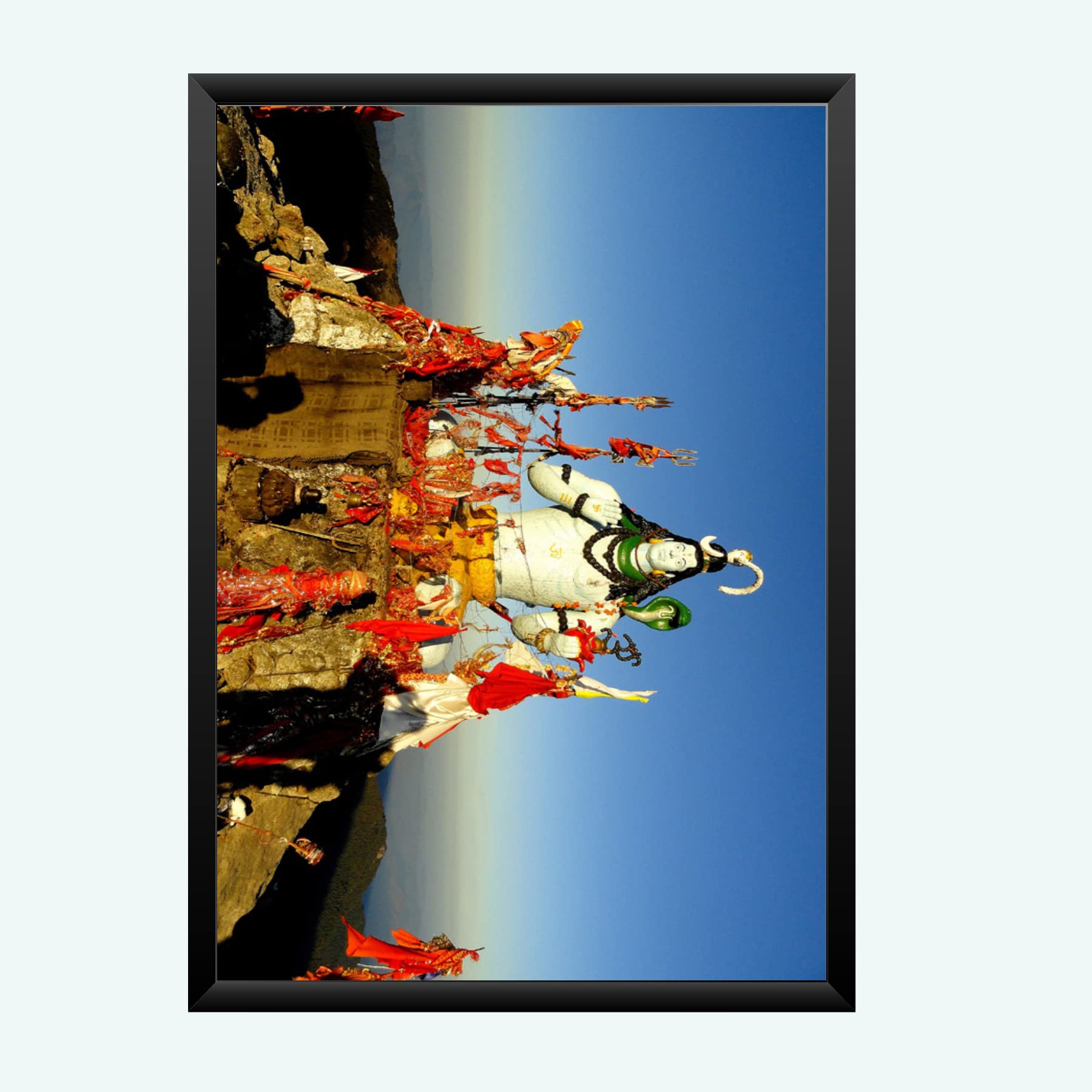 NOKKES Bhagwan Shiv Ji Wall Photo Frame For Puja And Wall Decoration Wall Photo Frame Size 8X12 Inch21