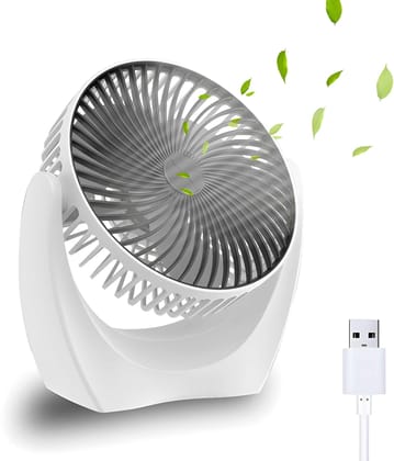 USB Desk Fan Portable Table Fan | Strong Airflow & Quiet Operation | Adjustable Speed Rotatable Head Cooling Fan for Home, Office, Bedroom & Travel