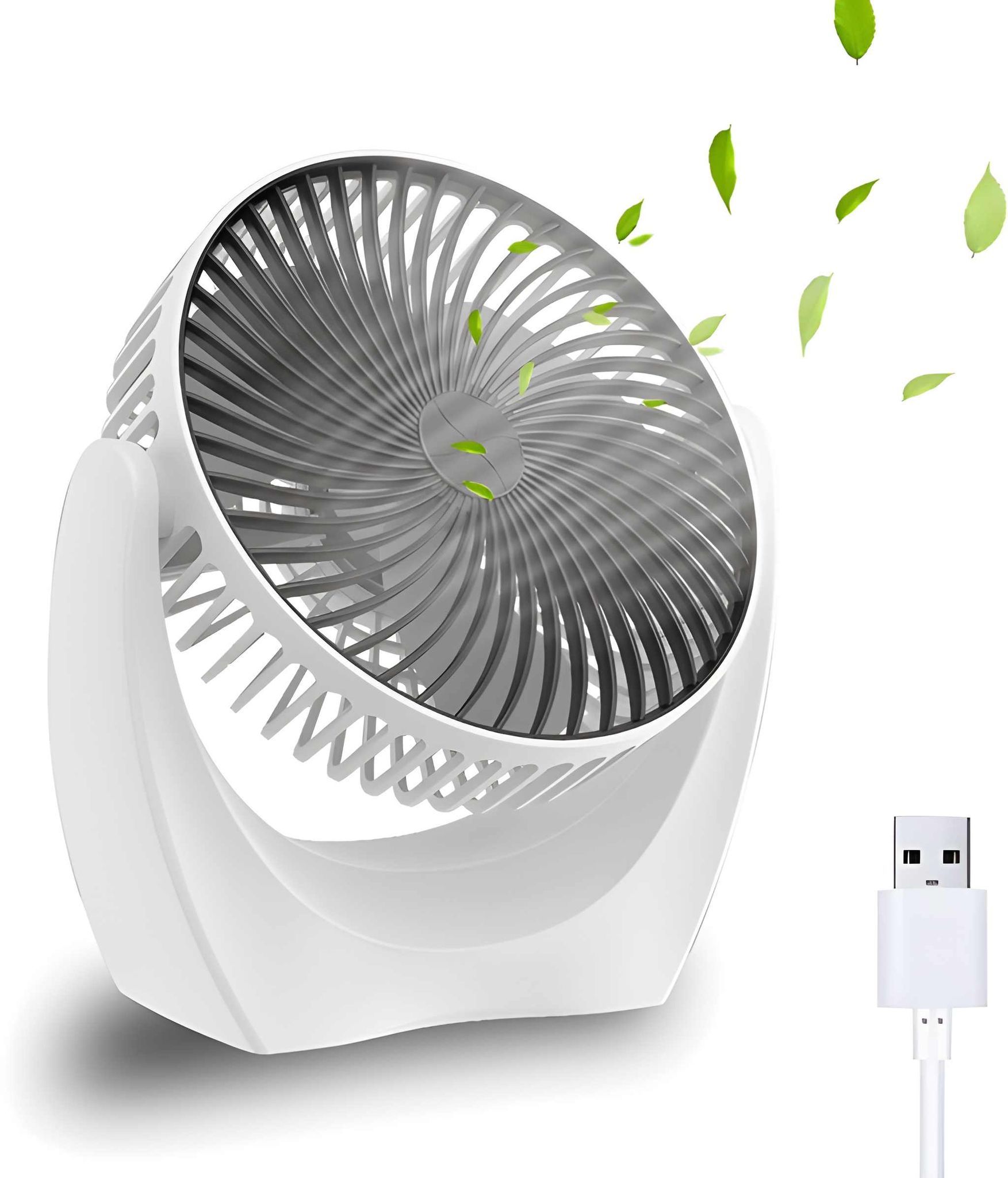 USB Desk Fan Portable Table Fan | Strong Airflow & Quiet Operation | Adjustable Speed Rotatable Head Cooling Fan for Home, Office, Bedroom & Travel