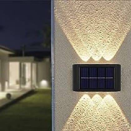SPARKWORLD Solar Up-&-Down Wall Light (Pack of 1) IP65 Waterproof, Auto Dusk-to-Dawn LED Outdoor Lamp | Colour: 3+3(Solar) SPARKWORLD Solar Up-&-Down Wall Light (Pack of 1) IP65 Waterproof, Auto Dusk-to-Dawn LED Outdoor Lamp | Colour: 3+3(Solar)