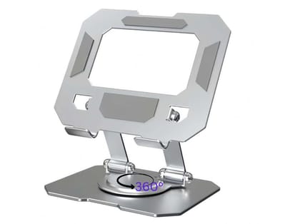 SOOPII Heavy-Duty Metal Tablet Stand Holder with 360 Rotating Base, Multi-Angle Adjustable, Sturdy & Universal Compatibility for All Tablets, iPad - Silver SOOPII Heavy-Duty Metal Tablet Stand Holder with 360 Rotating Base, Multi-Angle Adjustable, Sturdy & Universal Compatibility for All Tablets, iPad - Silver