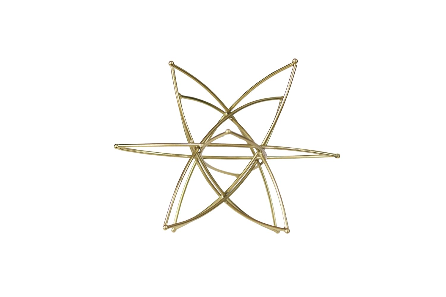 Cocovey Golden Starburst Metal Table Decor Pack of 1 L 15 x W 15 x H 15 cm