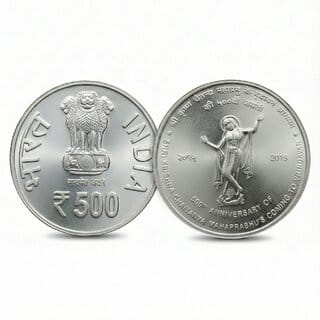 500 Rupees 2015 Shri Chaitanya Mahaprabhu, India Silver-plated Fantasy Heritage