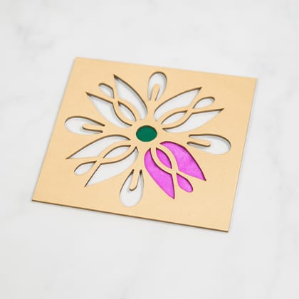 The Mohraj DIY Designer Rangoli Kit with 2 Stencils and 3 Vibrant Colors