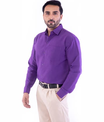 DESHBANDHU DBK - Purple Cotton Regular Fit Men's Formal Shirt (Pack of 1)