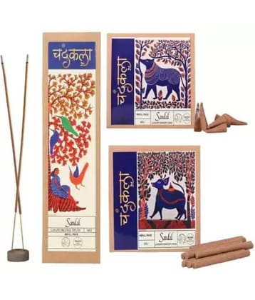 Chandrakala Incense Stick,Dhoop Pure Sandal 60 Pieces ( Pack of 3 )