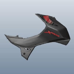 Hero Genuine Set Tank Cover Right Side for Xtreme 160 | OEM Fit | Durable Construction | Stylish Matte Black Finish | Reliable Protection | Easy Installation- 17550ABZH00ZS