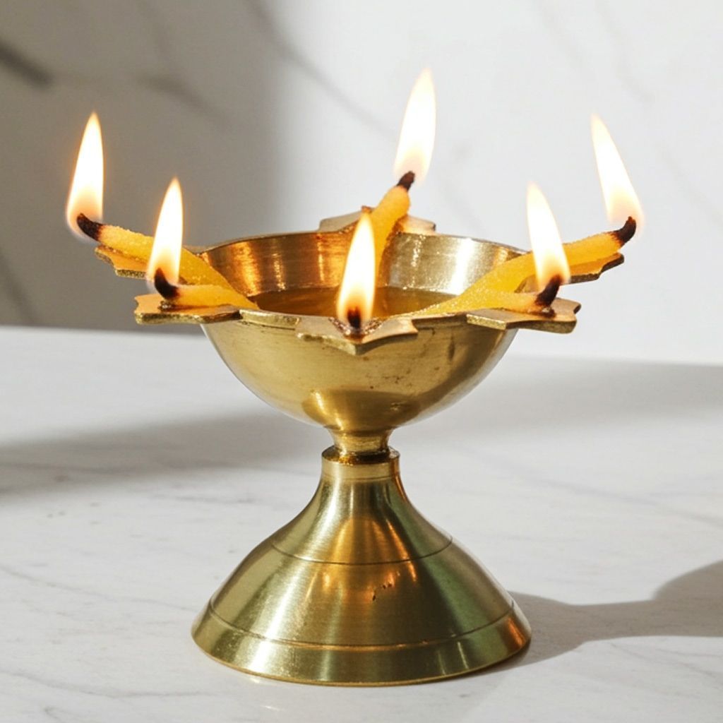 Brass Panchmukhi Deepak No. 1 (ZMAS292 C)