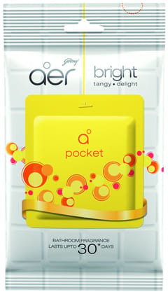 Godrej aer Pocket Bathroom Fragrance - 10 g (Bright Tangy Delight) PACK OF 6 Godrej aer Pocket Bathroom Fragrance - 10 g (Bright Tangy Delight) PACK OF 6