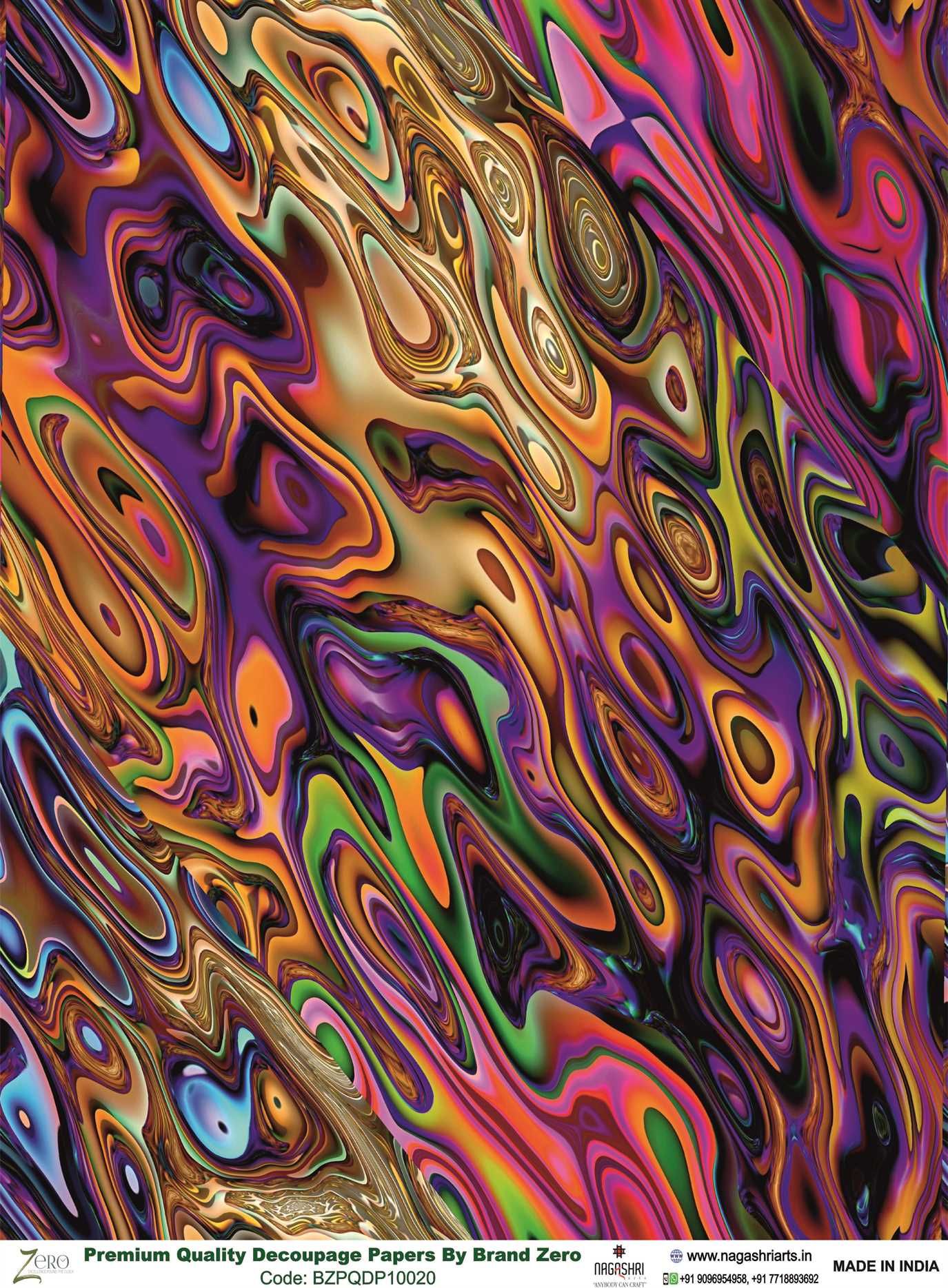 Brand Zero Premium Quality Decoupage Paper Pack of Two - Design Code: BZPQDP10020