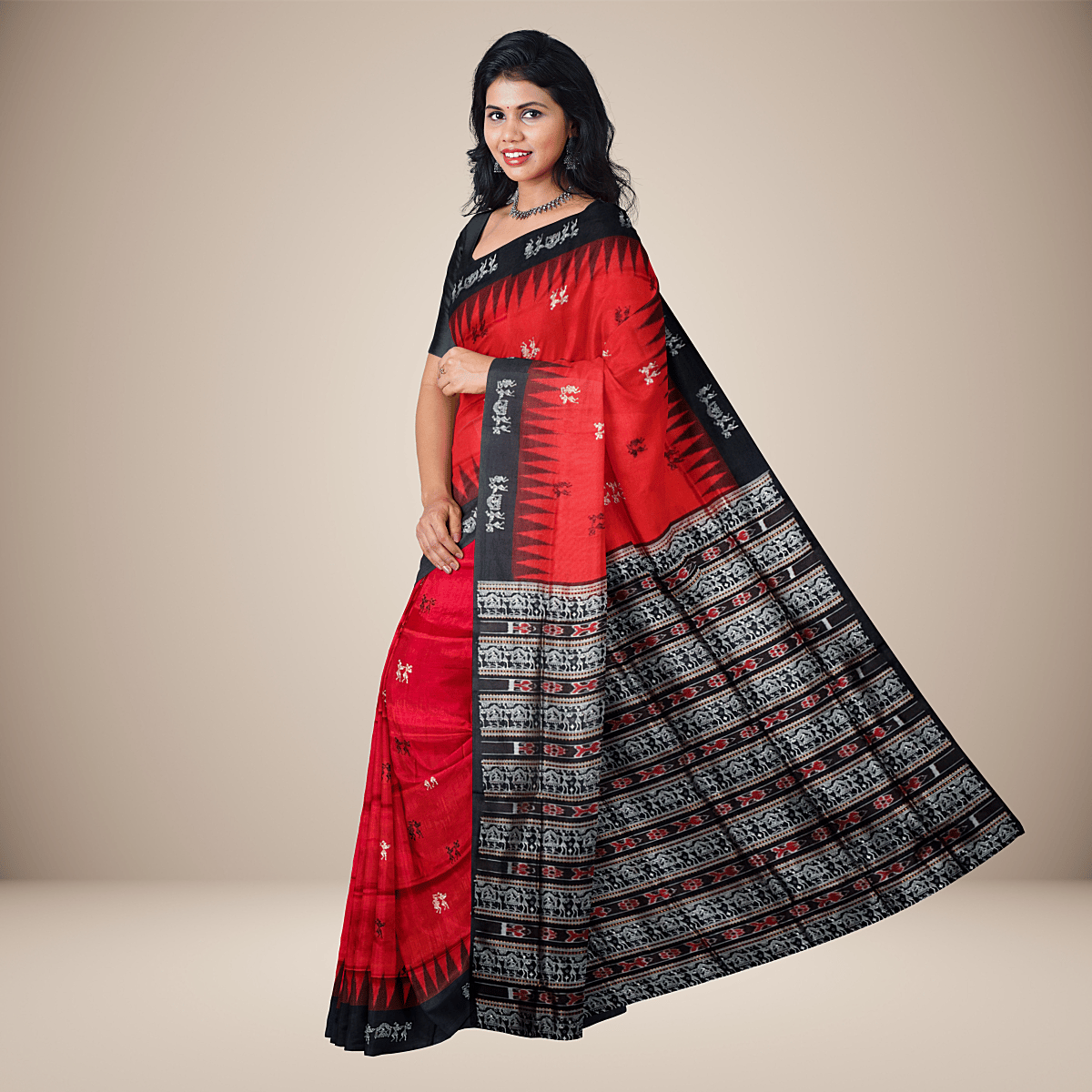 Traditional Motif Bomkai Silk Saree
