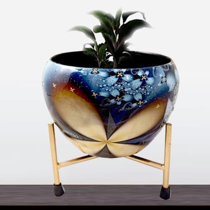 Handcrafted Metal Flower Planter | 50x50x50 cm