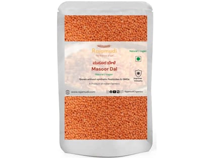 Rajamudi Organics Masoor Pulse - 1 Kilogram Rajamudi Organics Masoor Pulse - 1 Kilogram
