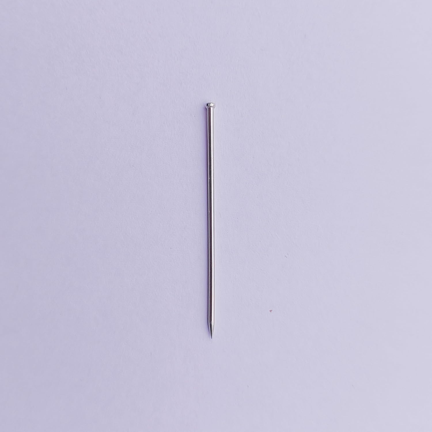 Paper Pin Box - 350 Pieces (Approx) - 36 mm Long (1.4 Inches) - Office Pins Set - Premium Nickel Plated - Cloth Pin - Solid Heads - Craft Pins - Pointed Needle - Rust Proof Steel