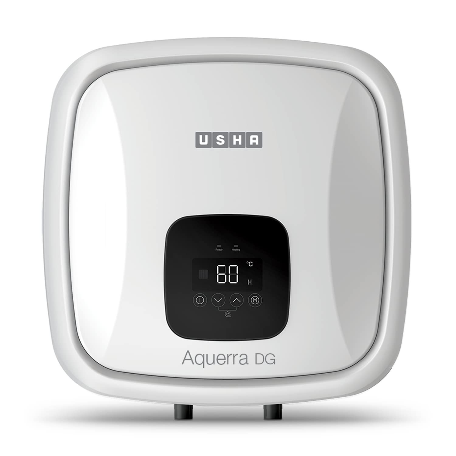 Usha Aquerra DG 15 Litre 5 Star Digital Storage Water Heater with Remote (White), Wall Mounting Usha Aquerra DG 15 Litre 5 Star Digital Storage Water Heater with Remote (White), Wall Mounting - White / 25L