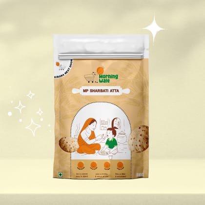 Morning Wale MP Sharbati Atta (1kg) | Premium Whole Wheat Flour | Soft Rotis Morning Wale MP Sharbati Atta (1kg) | Premium Whole Wheat Flour | Soft Rotis