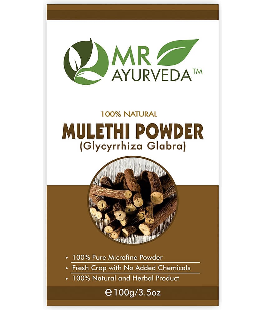 MR Ayurveda Organic Mulethi Powder (Glycyrrhiza Glabra) Face Pack Masks 100 gm