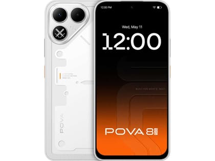 Tecno Pova 8 5G Smartphone, 6GB RAM, 128GB Storage - Bit White