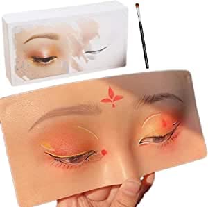 Elecsera Practicing Eyeshadow, Silicone Face and Eye Makeup Practice Board 3 g (Skin)