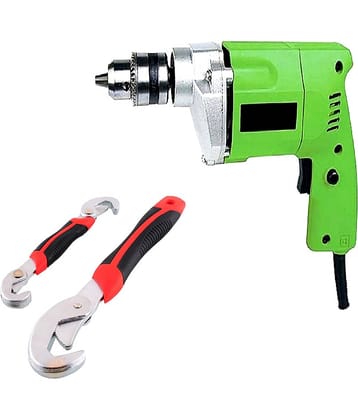 Shopper52 - DRLSNPG-N 300W 10mm Corded Drill Machine with Bits