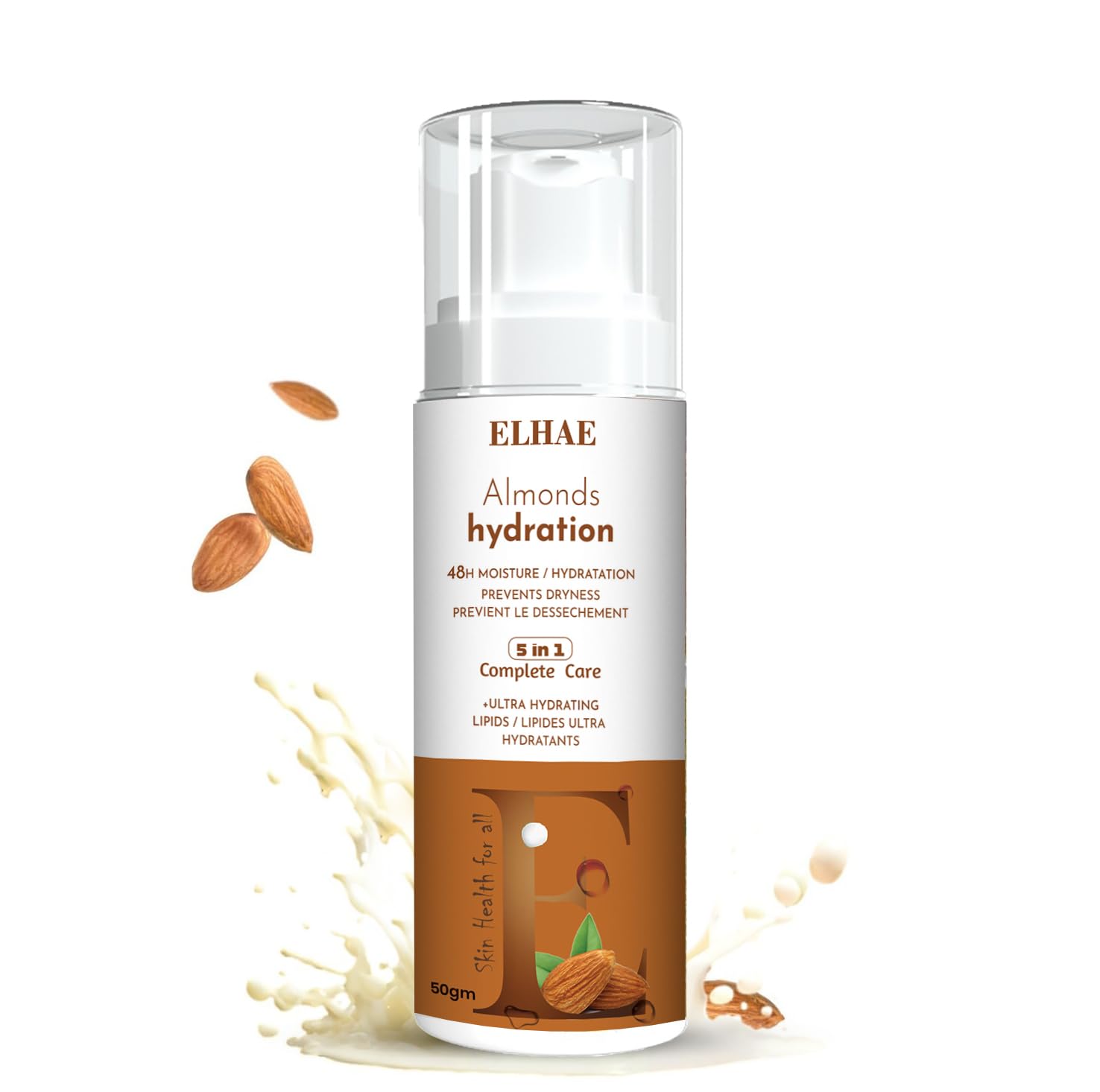 ELHAE Original Scent Body & Hand Lotion, Dry Skin Moisturizer with Hydraluncence Blend and Cherry Almond Essence, 50ml