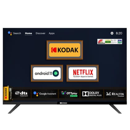Kodak 100 cm (40 inches) 9XPRO Series Full HD Certified Android LED TV 409X5061 (Black) Black / 40 inches