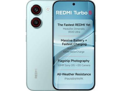 Redmi Turbo 5 5G Smartphone,  8GB RAM, 256GB Storage - Nitro Blue