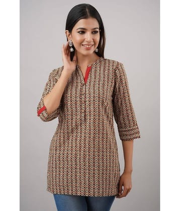 NeshamaKurti Women's Rayon Tunic ( Beige )