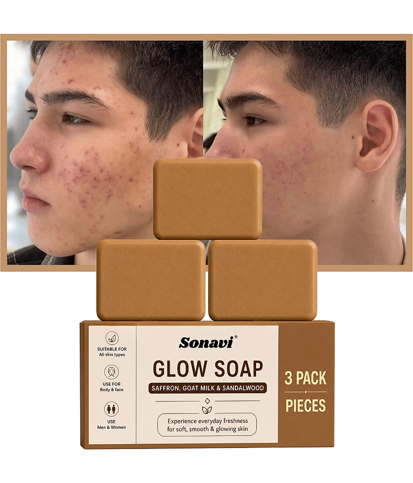 Sonavi Skin Whitening GLOWSOAP Soap for Normal Skin ( Pack of 3 )