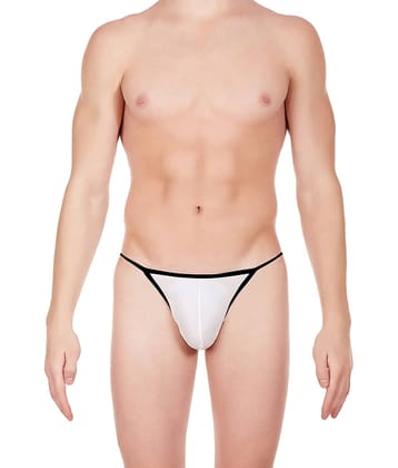 La Intimo Pack of 1 Nylon Briefs For Men's ( White )