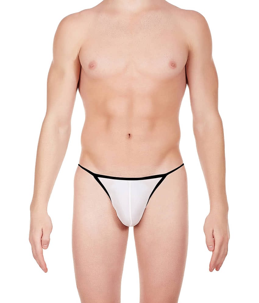 La Intimo Pack of 1 Nylon Briefs For Men's ( White )