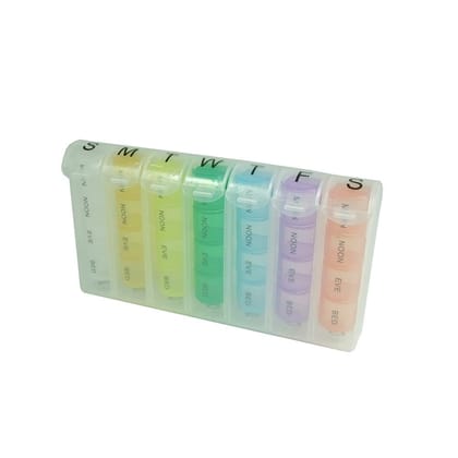 EZYFIT Pill Organizer 7 Days Weekly Tablet Medicine Storage Organizer Box