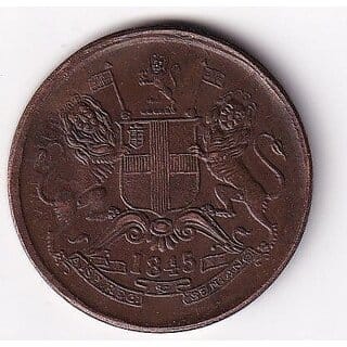 Lakhi Error 1845 East India Company Half Anna Extremely Rare - Collectible
