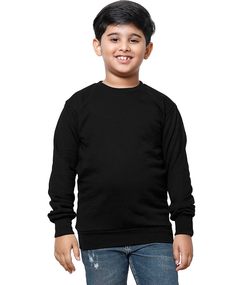 IndiWeaves Pack of 1 Boys Woollen Sweatshirt ( Black )