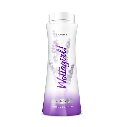 Layer'r Wottagirl Purple Twist Perfumed Talc for women | 150g (Pack of 1) Layer'r Wottagirl Purple Twist Perfumed Talc for women | 150g (Pack of 1)