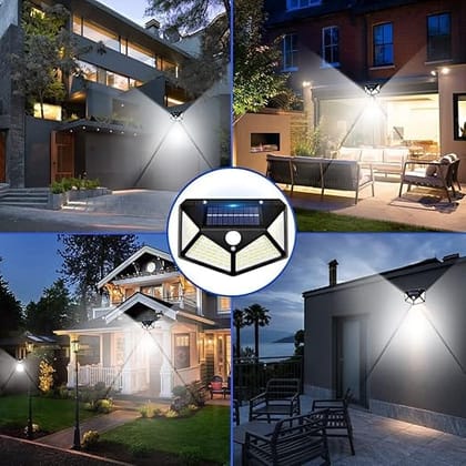 LED Solar Motion Sensor Wall Light Outdoor Waterproof Security Lamp with 3 Lighting Modes for Garden, Gate, Balcony, Yard & Home Entrance LED Solar Motion Sensor Wall Light Outdoor Waterproof Security Lamp with 3 Lighting Modes for Garden, Gate, Balcony, Yard & Home Entrance