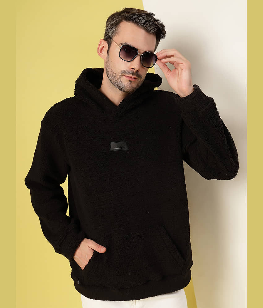 Rigo Polyester Hooded Men's Sweatshirt - Black ( Pack of 1 )