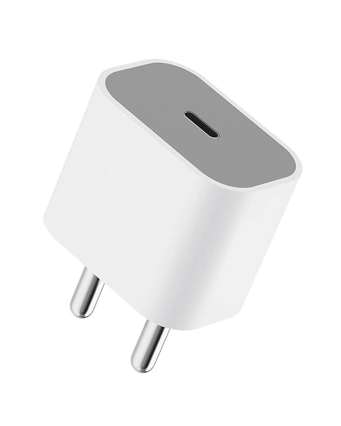 20W Fast Adapter Charger Compatible with iPhone 16/16 Plus/16 Pro/16 Pro Max, 15/14/13/12/11 Series with PD 3.0 USB-C Fast Charging Adaptor ( White Colour )