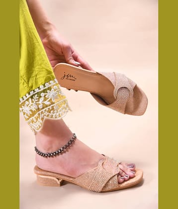 JM Looks Tan Women's Slip On Heels